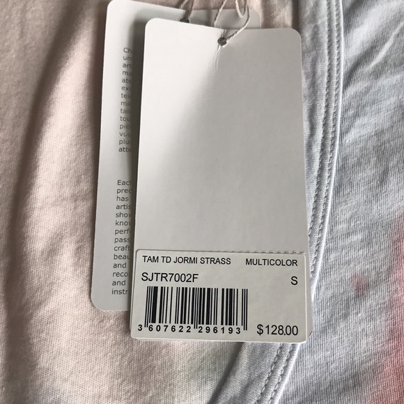 Zadig & Voltaire Tam Jormi Strass Tie Dye Tank Top with Rhinestones S M and L - Picture 8 of 10